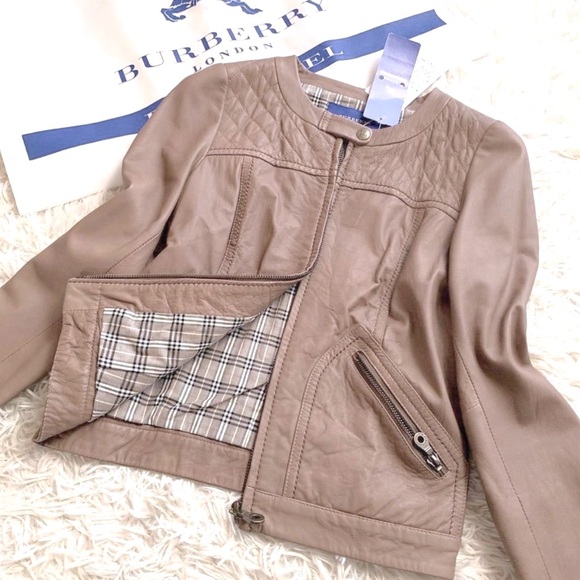Burberry Jackets & Blazers - ✨Burberry Lamb Leather Jacket✨ Size XS